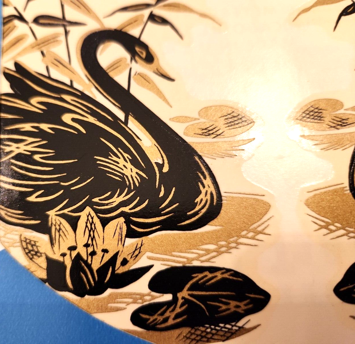 Meyercord Decals  Black Gold Swans Design X315B New Old Stock  Lot of 3 READ Meyercord Does Not Apply - фотография #3