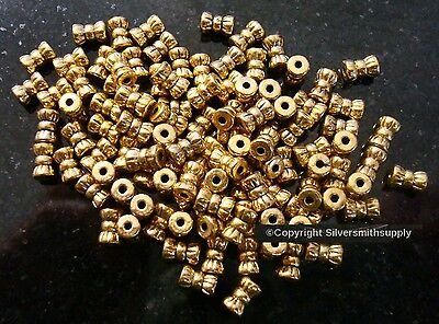 100 Antique gold plated bow shaped spacer filler beads necklace jewelry  FPB195 Без бренда