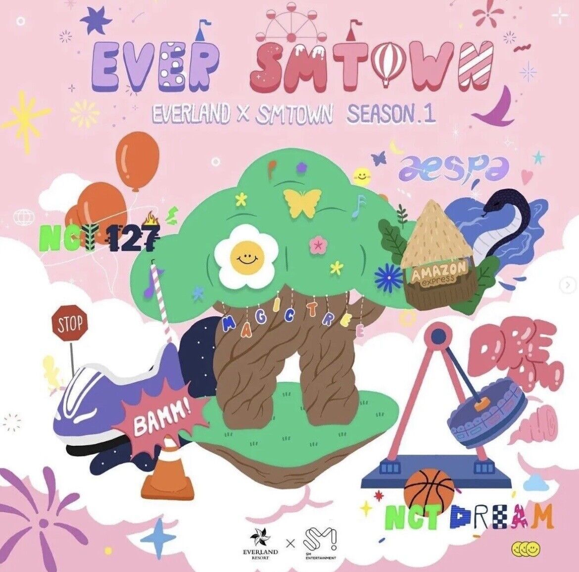 [MARK] Everland x SMTOWN NCT Dream & 127 - 4Cuts Photo Sleeves set NEW! SEALED! Без бренда