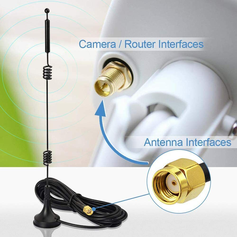 2X Dual Band WiFi Magnetic MIMO RP-SMA Antenna for WiFi Router Wireless Network  Eightwood TB5534 - фотография #3