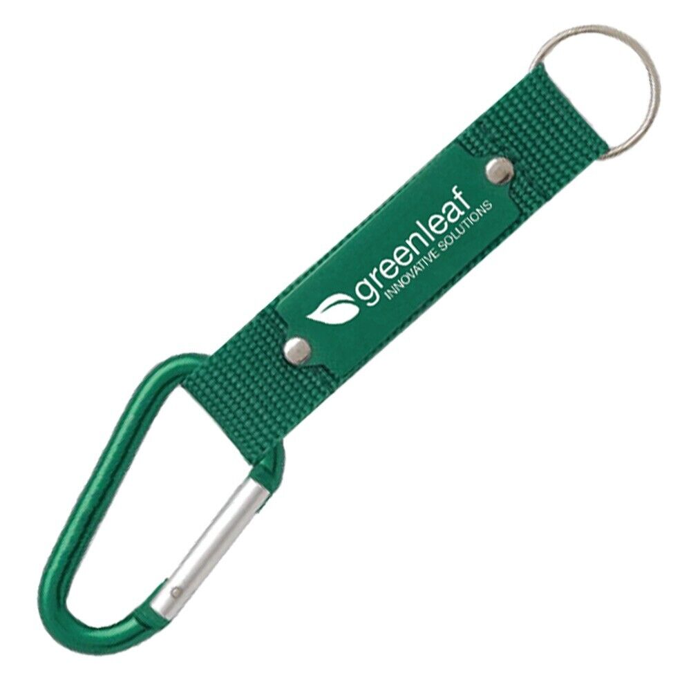 Personalized Strap Happy Carabiner Keychain Printed with your logo/Text -100 QTY Unbranded LAJ - фотография #4
