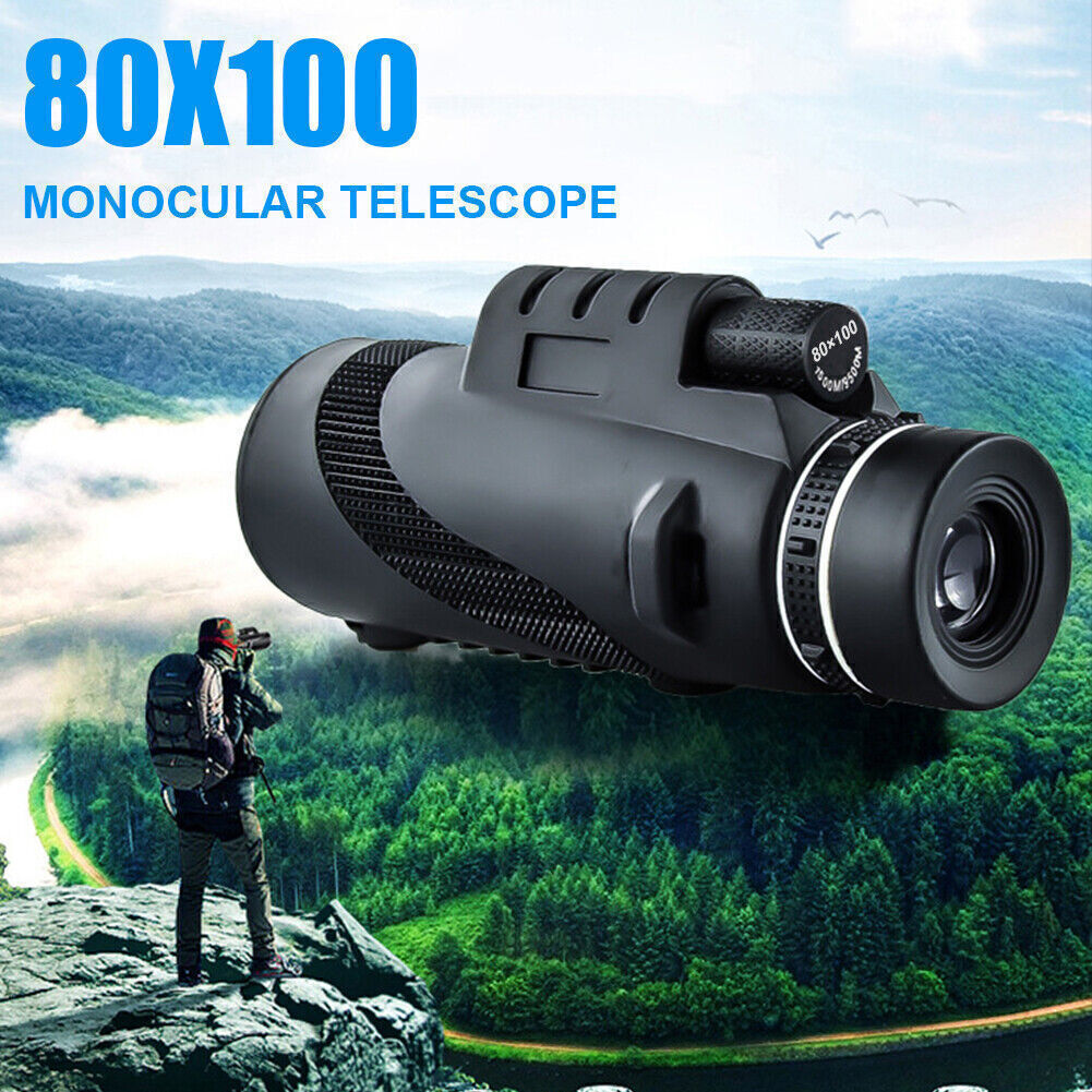 2PCS Day/Night Vision 80x100 Zoom HD Monocular Outdoor Monocular Telescope USA Unbranded - фотография #6