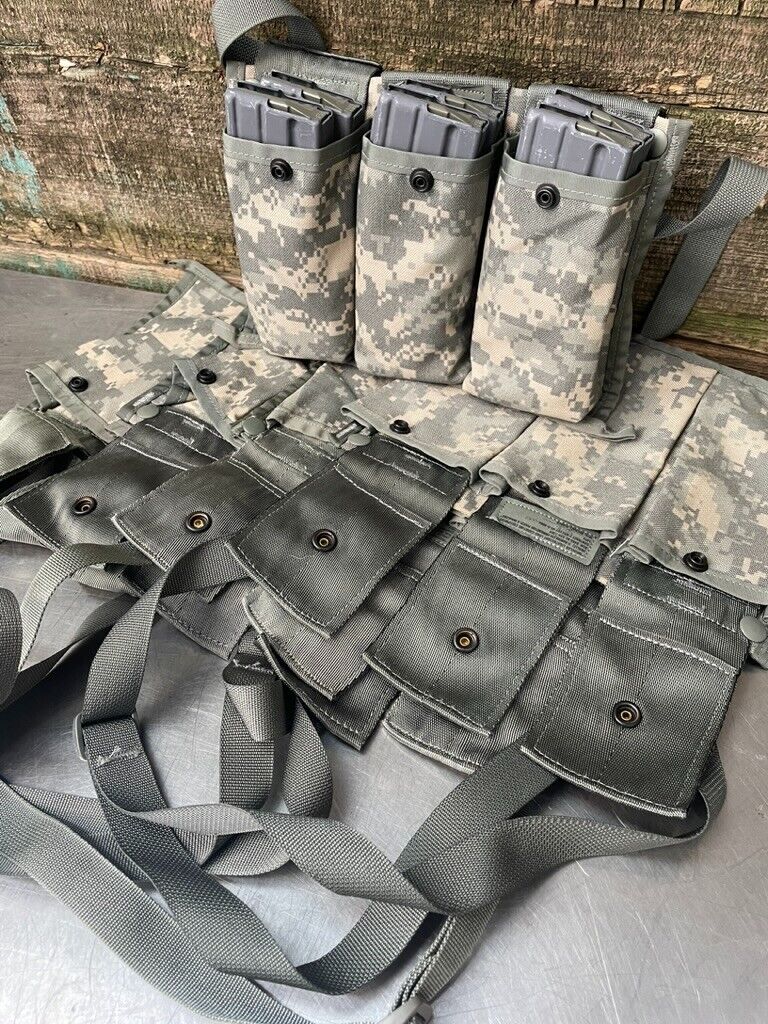 -LOT of 2- Military 6 Magazine Bandoleer MOLLE II Mag Ammunition Pouch w/ Strap USGI - фотография #6