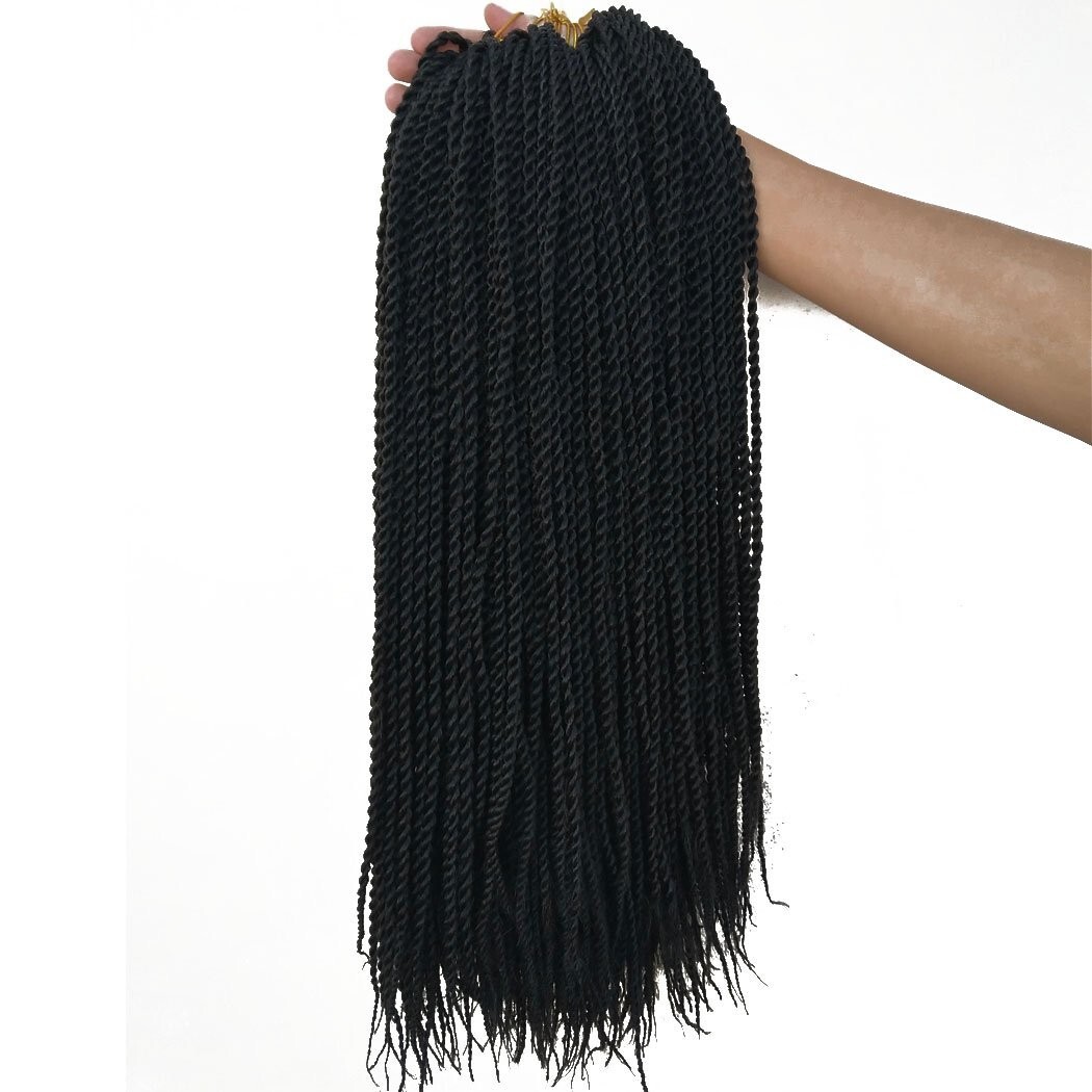 14 Inch 8Packs Senegalese Twist Hair Crochet Braids 30Stands/Pack Synthetic 1B# ROSDINA Not Applicable - фотография #2