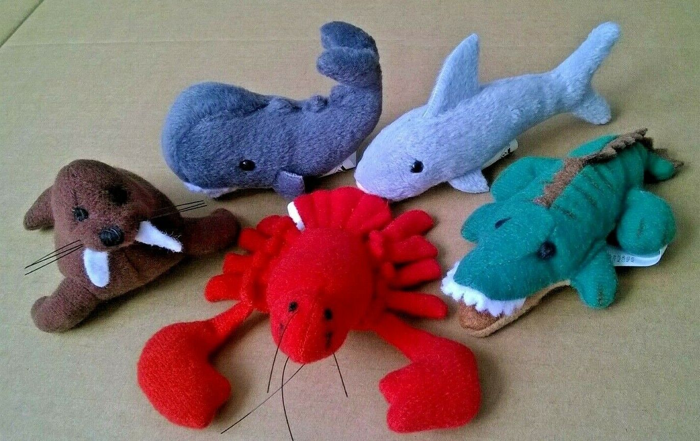 Dakin Mini Seawees Plush Applause Sealife Sea Wees Pets Ocean Lot of 5 Soft Toys Dakin Applause