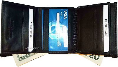 Lot of 12 men's leather tri-fold wallet suede lined bill folds Card slots nwt  Unbranded n/a - фотография #12