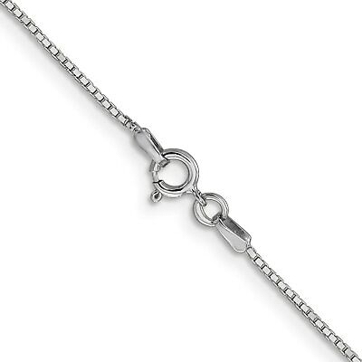 14K White Gold .9mm Box Chain Jewelry Necklace 24" FindingKing - фотография #4