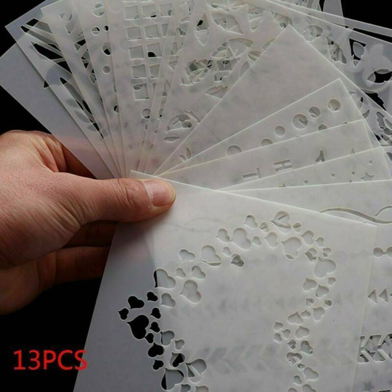 13Pcs/Lot Embossing Template Scrapbooking Walls Painting Layering Stencils DIY Unbranded Does Not Apply