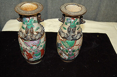 Vases Kangxi Period Style Pair of Crackled Enamel Glaze Antique circa 1890 S3380 Без бренда - фотография #2