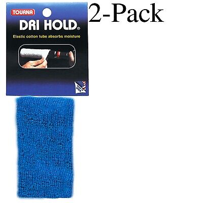 Tourna Dri Hold Elastic Cotton Overgrip - Royal Blue (2-Pack) Unique Sports DH-B
