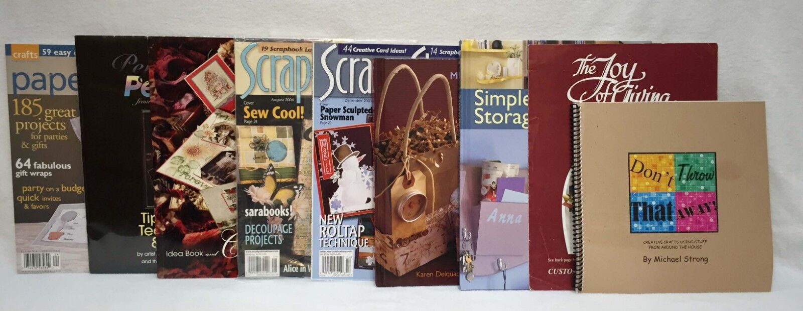 Craft Books Magazines Technique Sheets Cards Boxes Stamping Storage Lot of 9  Scrap & Stamp Arts Does Not Apply