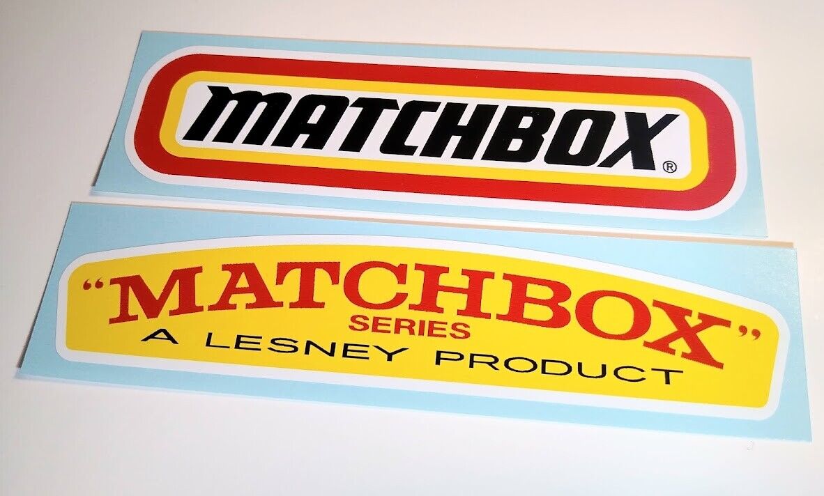 MATCHBOX Logos • 2-Sticker Set • Vintage & Contemporary • Decals Matchbox