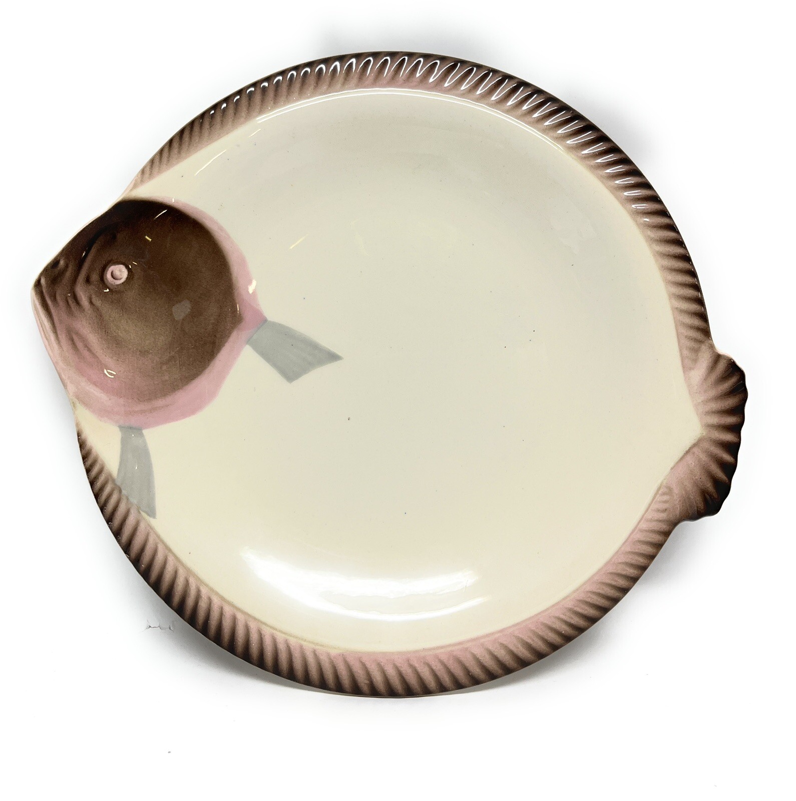 Vintage LONGWY Copenhague Fish 12 Dinner Plates FRANCE LONGWY - фотография #2
