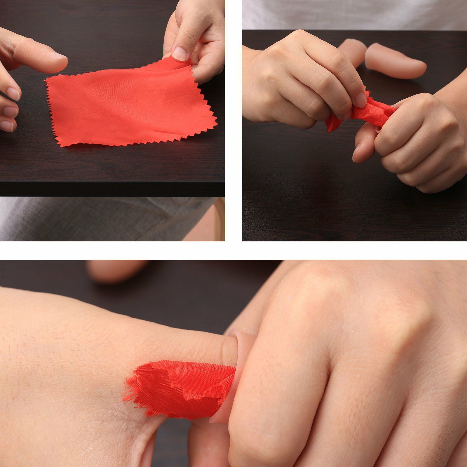 5Pcs Fake Soft Thumb Tip Finger Magic Trick Close Up Stage Show Prop Prank Toy Unbranded - фотография #7
