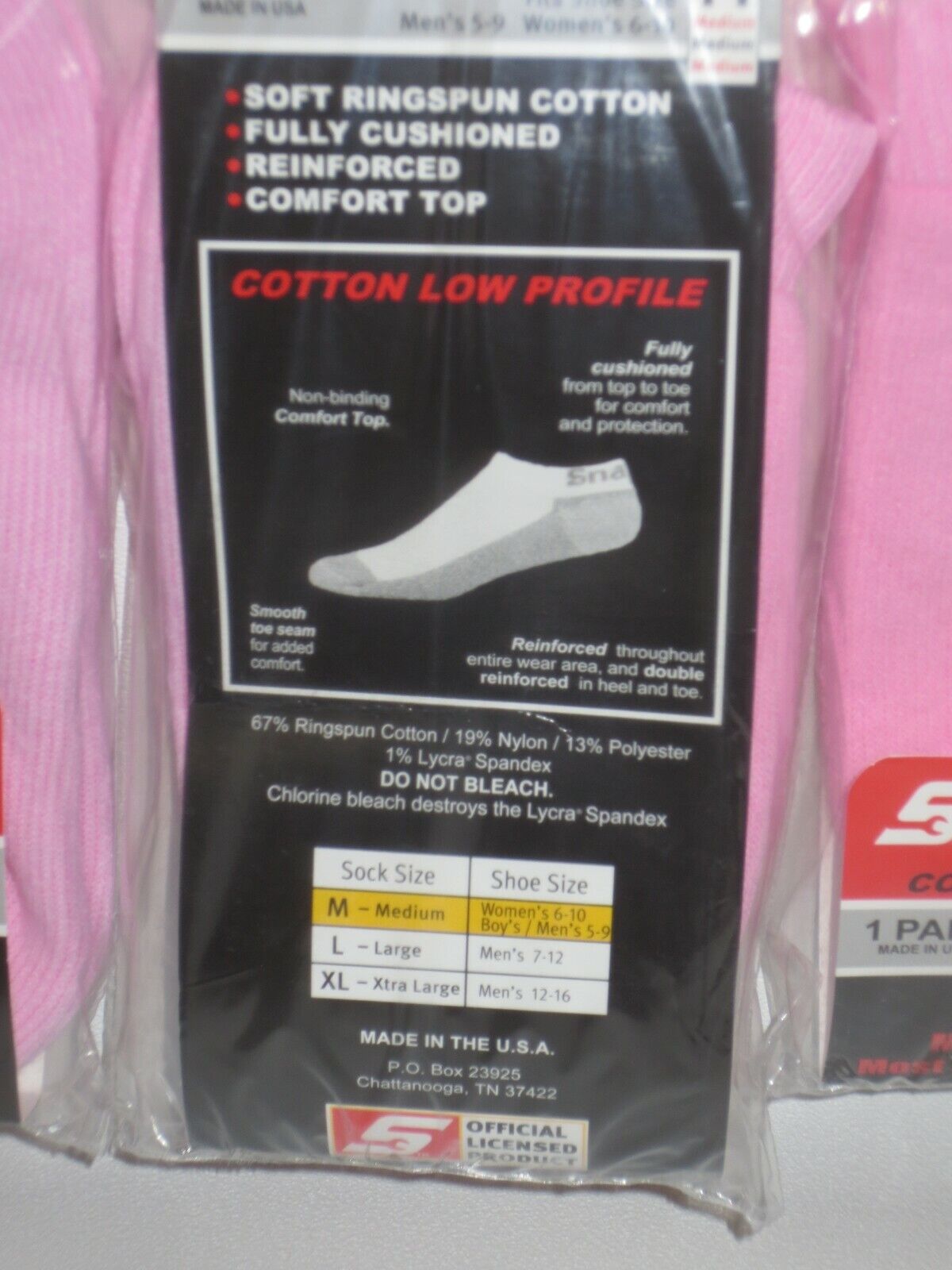 3 PAIRS Snap-On PINK Low Profile Socks MEDIUM 6-10 *FREE SHIP* MADE IN USA *NEW* Snap-on - фотография #3