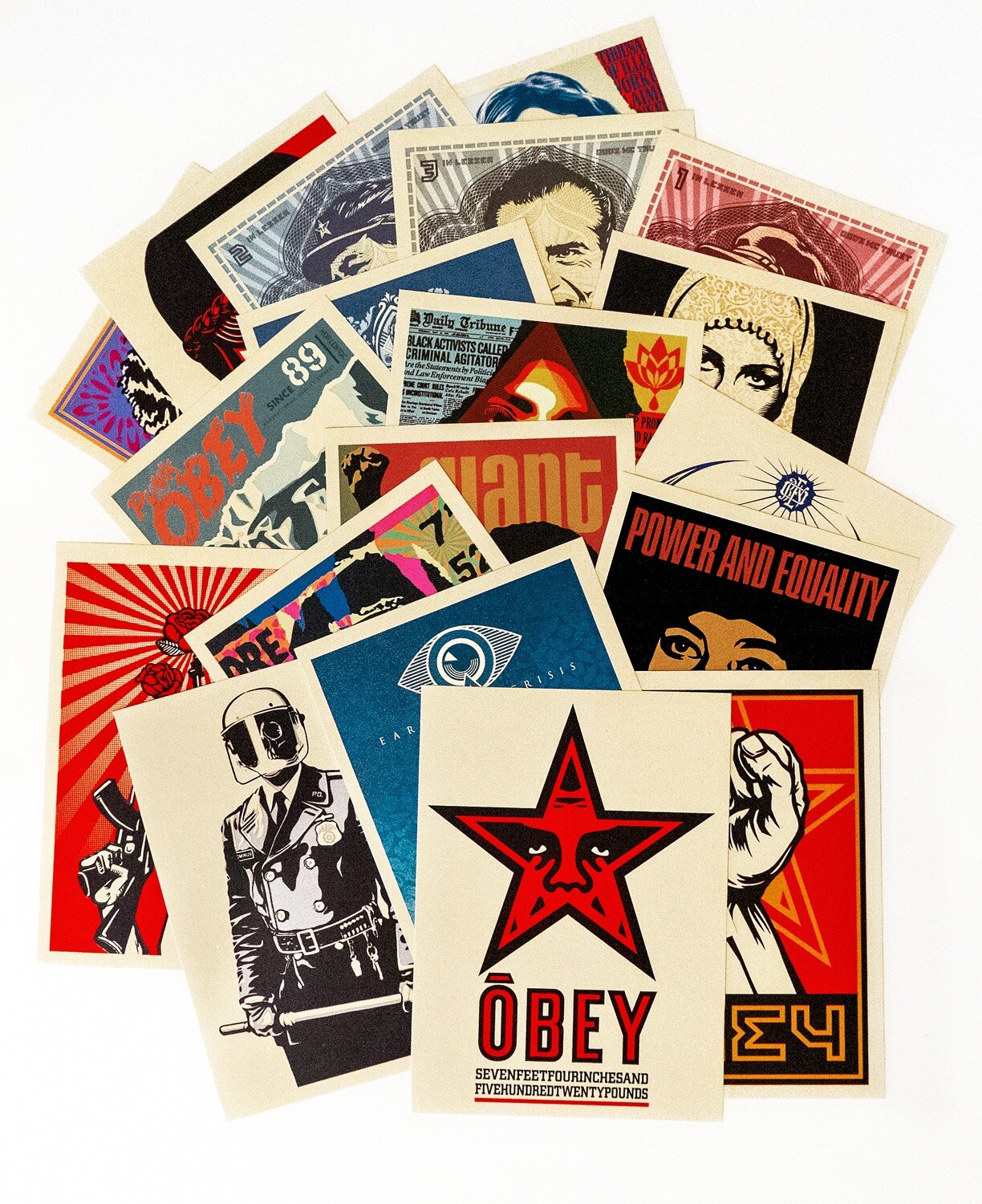 Obey Giant Shepard Fairey Andre Giant Red Star Poster Image Art Sticker 4.75x6” Без бренда - фотография #2
