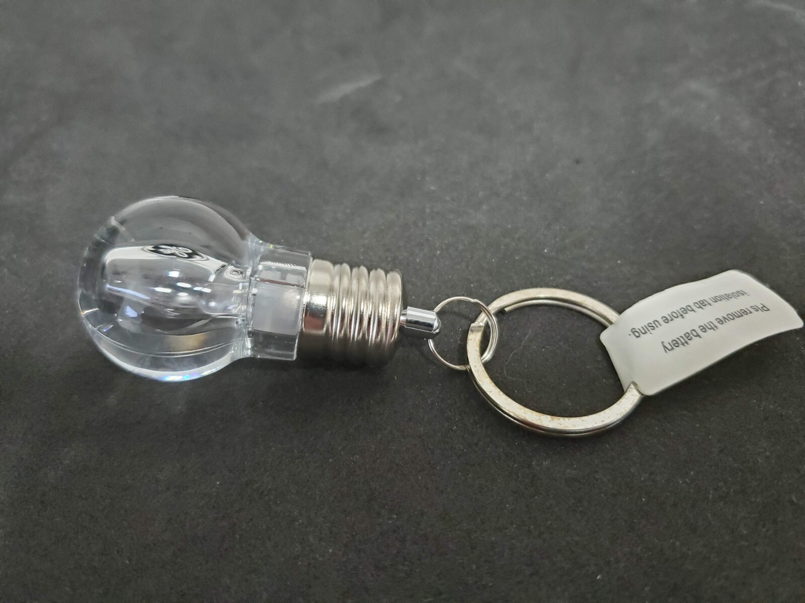 (100) Colorful LED Flashlight Light Bulb Lamp Key Ring Keychain Giveaway Gift HR GE Mini Light Bulb Keychain - фотография #10