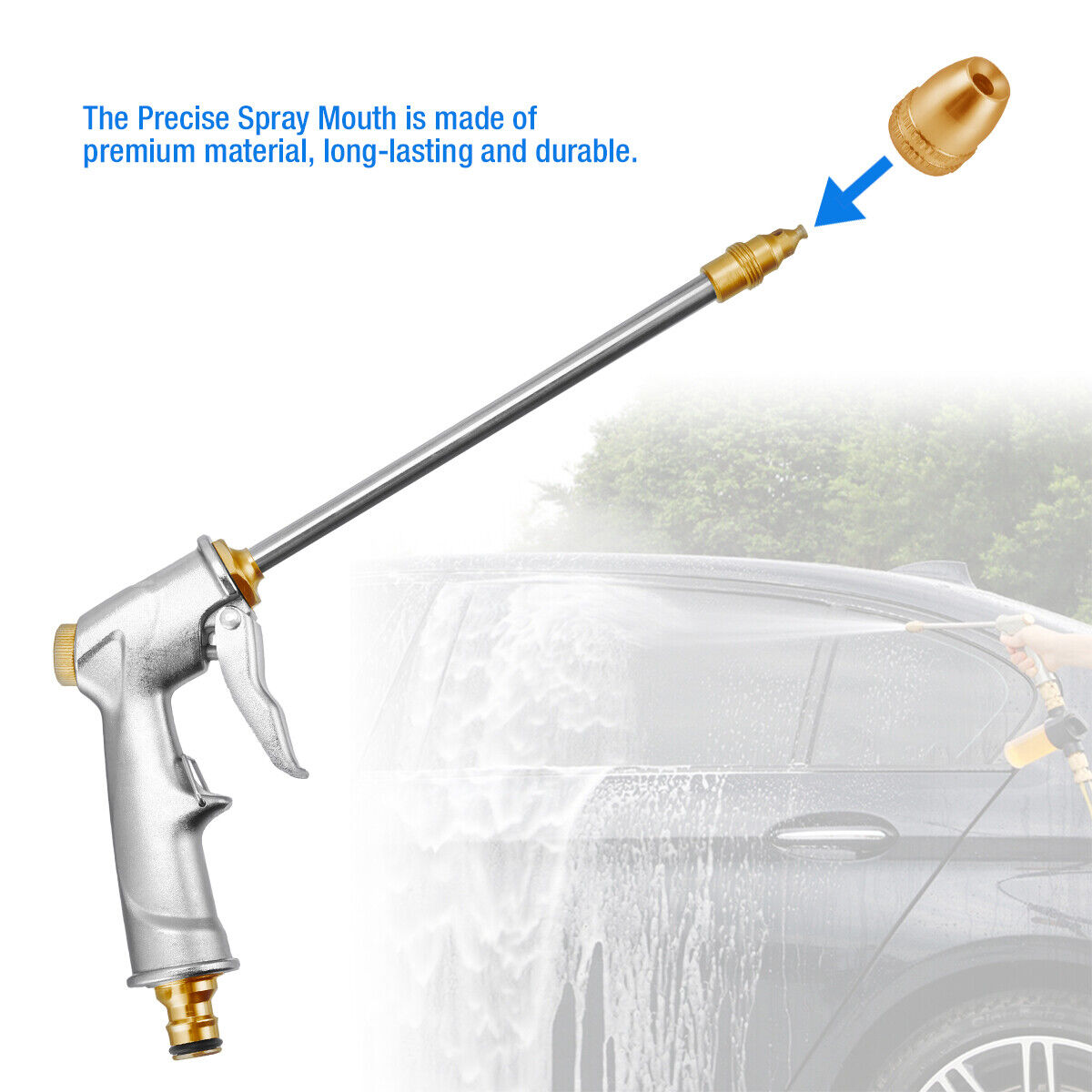High Pressure Power Gun Water Spray Car Clean Washer Tool Set Garden Hose Nozzle Unbranded Does Not Apply - фотография #6