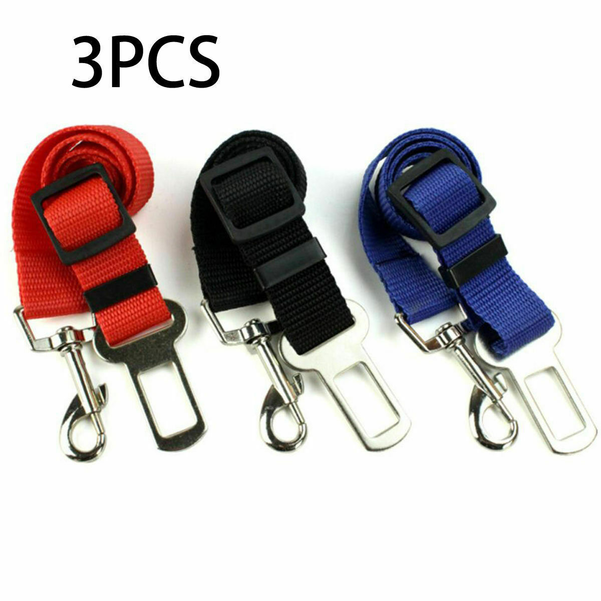 3 X Colorful Dog Pet Safety Adjustable Car Seat Belt Harness Leash Travel Lead Unbranded 3PK Seatbelts - фотография #3