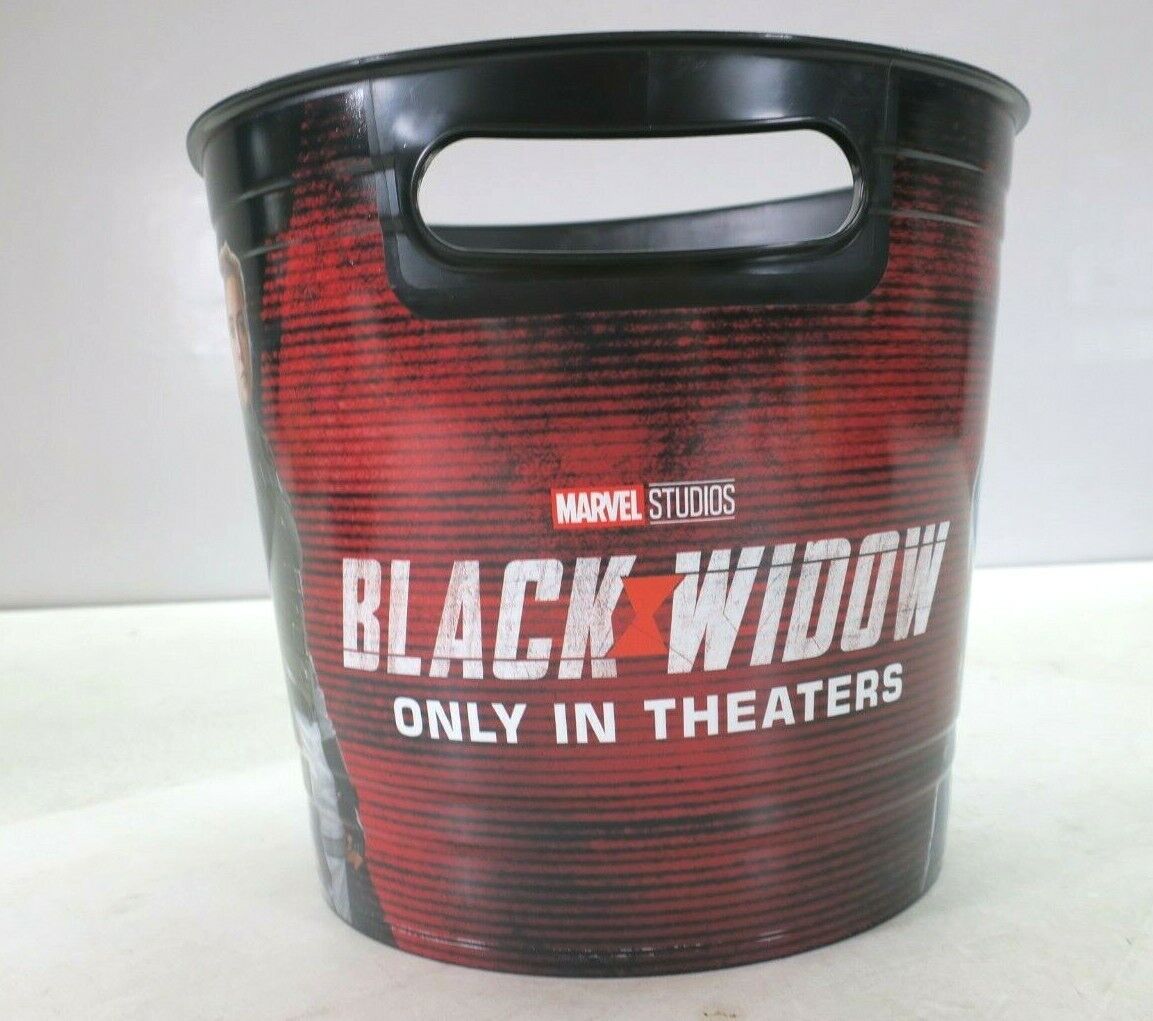 2 Pack Large Black Widow Plastic Theatre Popcorn Bucket Collectable Marvel Без бренда - фотография #3