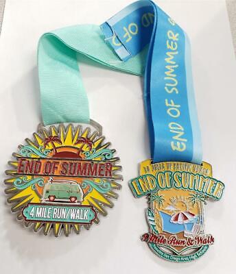 = Lot of 2 End Of Summer La Jolla 4 Mile Run/Walk Medallion End Of Summer