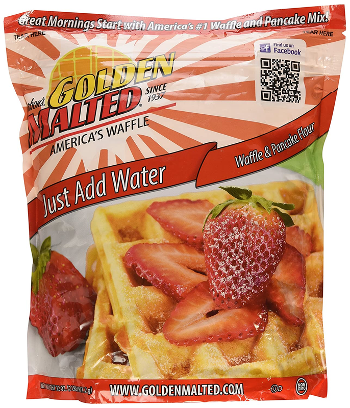 Carbon's Golden Malted Pancake & Waffle Flour Mix, Complete - "Just Add Water", Unbranded