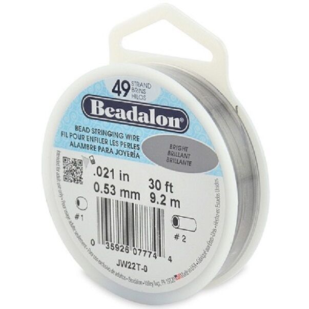 Beadalon Bead Stringing Wire 49 Strand 30/100 FT. BRIGHT Various Sizes  + Colors Beadalon Does Not Apply - фотография #9