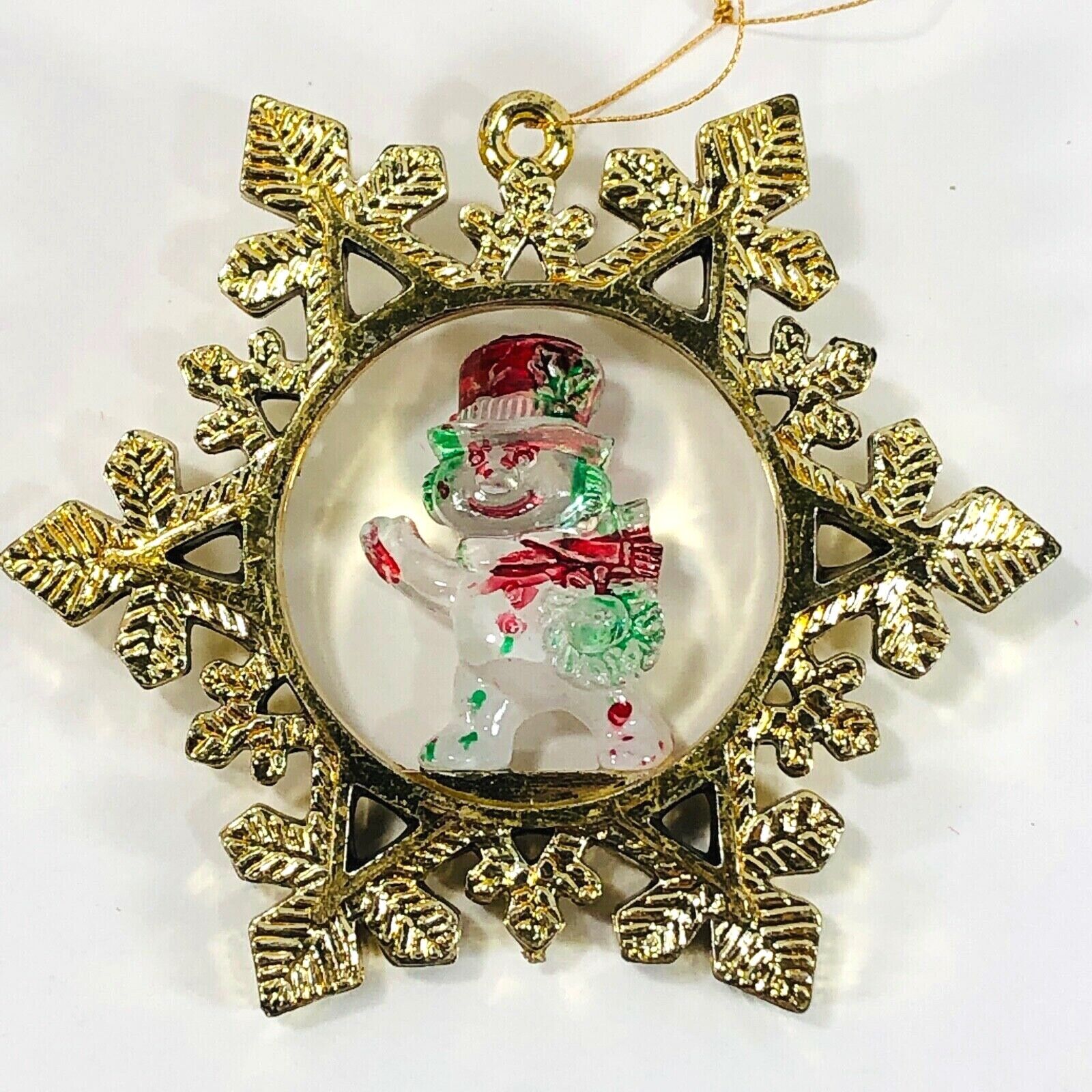 Vtg Acrylic with Red and Green Christmas Ornament Plastic Decoration Set of 3 Unbranded Does Not Apply - фотография #4