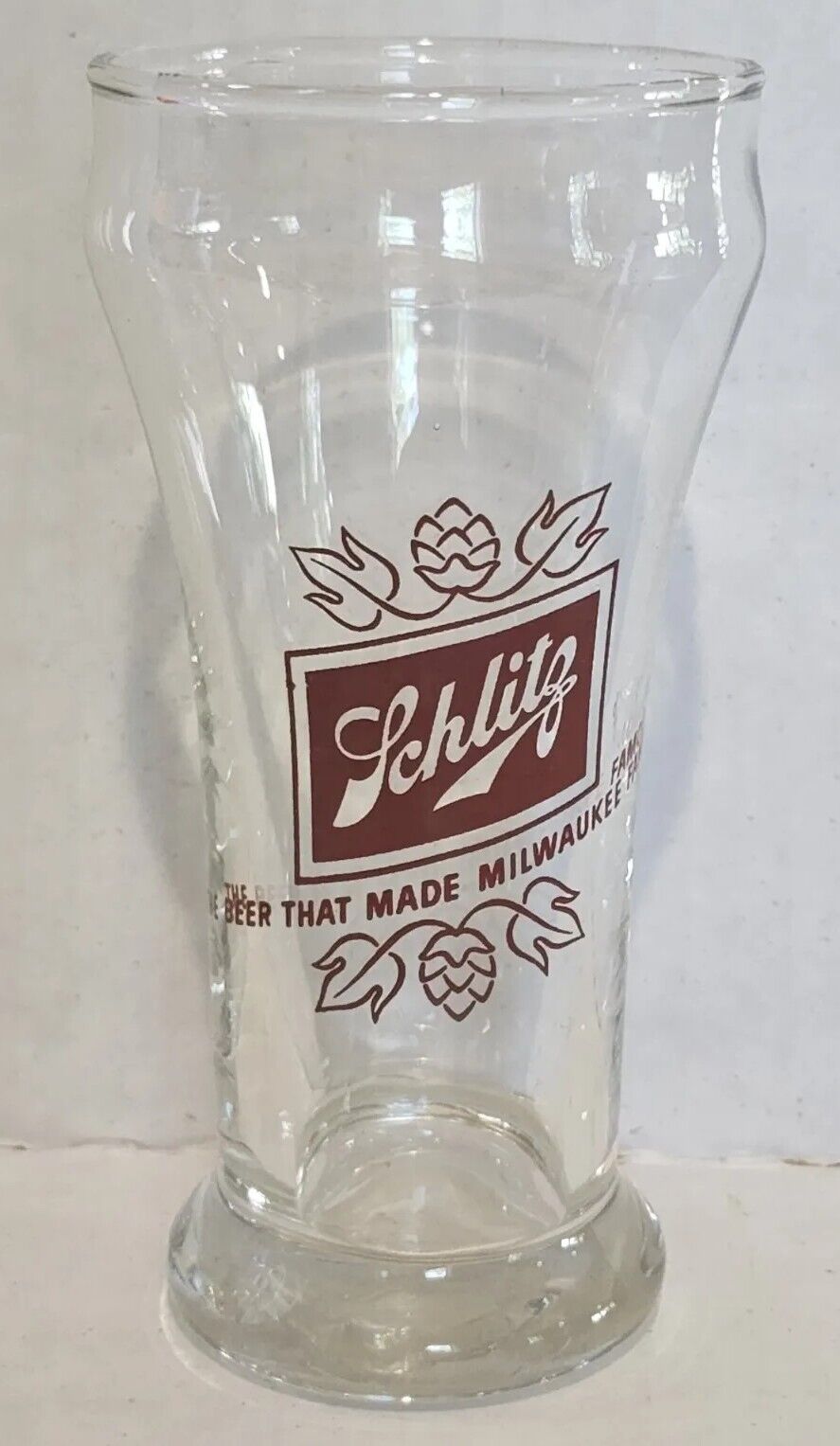 Vintage Schlitz *The Beer that Made Milwaukee Famous* 8oz Pilsner Glass Lot of 3 Без бренда - фотография #2