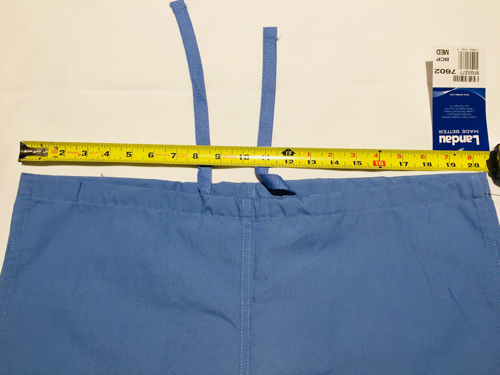 NEW Landau Women's Scrub Medical Pants Size M Blue Nursing 76oz Landau - фотография #4