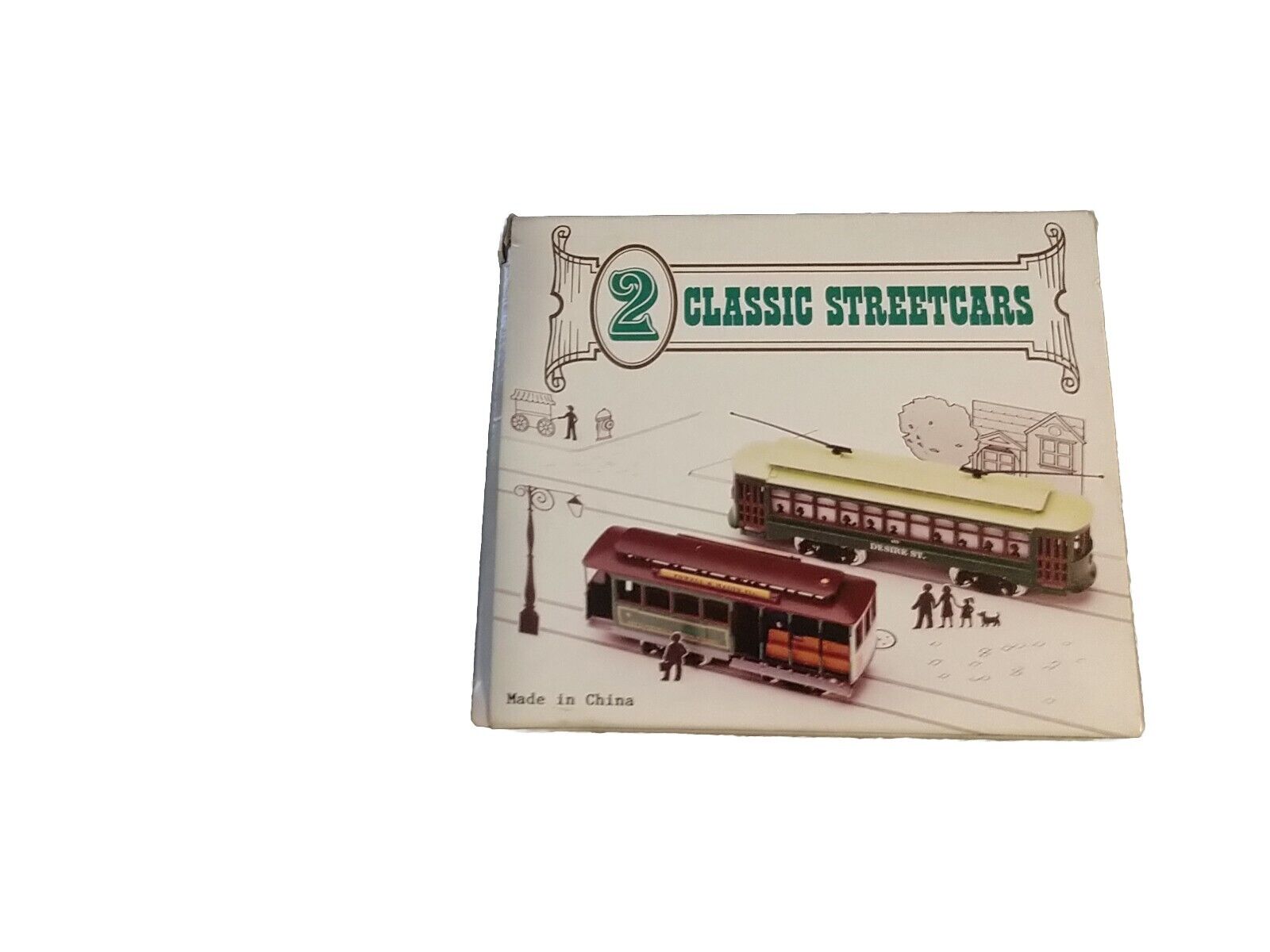 2 Classic Street Cars HO Scale San Francisco Cable Car & Desire Street Trolley Без бренда