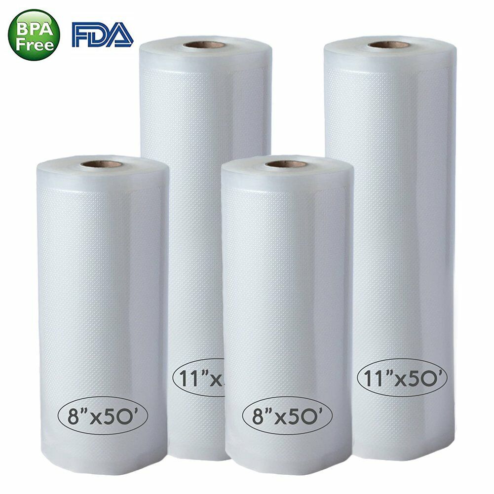 ( 4 ) Vacuum Sealer Bags Roll 8''x50' + 11''x50' Kitchen Food Seal Storage Saver Unbranded Does Not Apply