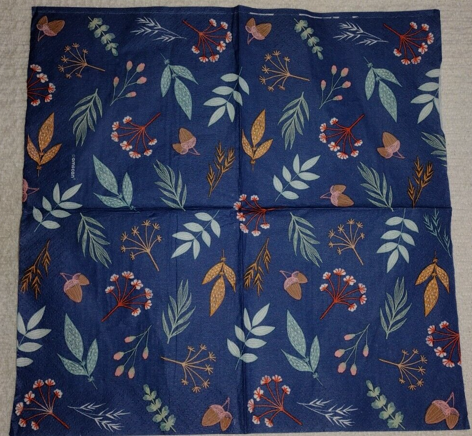 37 BLUE THEME FLORALS BUTTERFLIES ~ LOT SET MIXED Paper Napkins Decoupage Crafts Без бренда - фотография #21