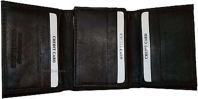 Lot of 12 men's leather tri-fold wallet suede lined bill folds Card slots nwt  Unbranded n/a - фотография #6