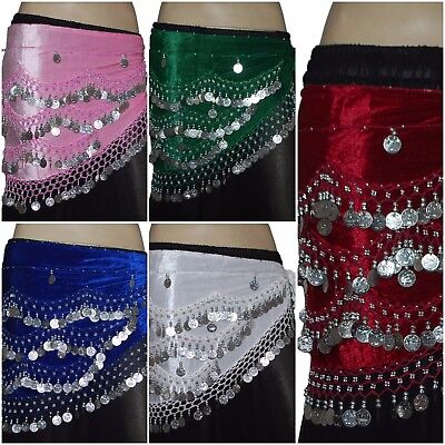 WHOLESALE 10 PCS HIP SCARVES BELLY DANCING JINGLY STRETCH VELVET CROACHET COIN Unbranded Does Not Apply - фотография #3