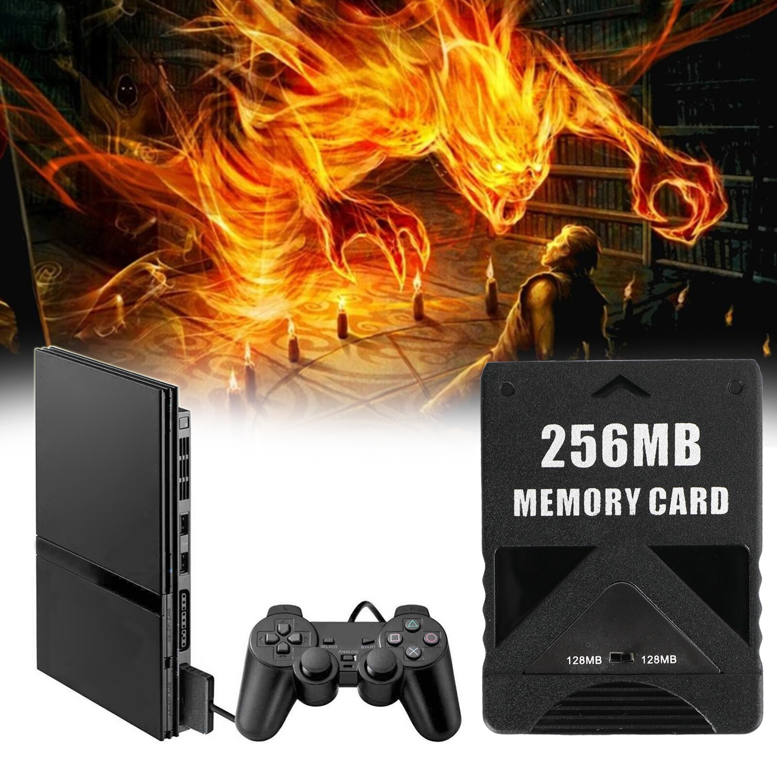 256MB Megabyte Memory Card for Sony PS2 PlayStation 2 Bland New USA Darupsun S005-A022