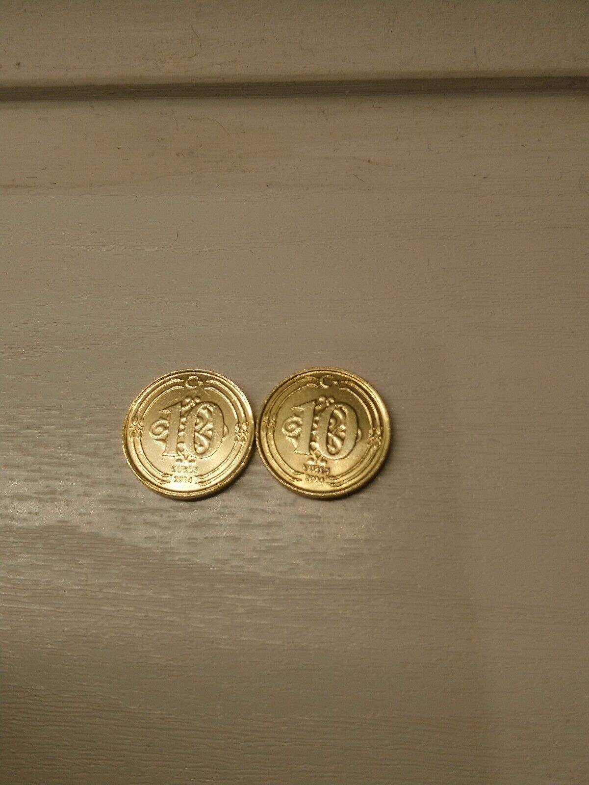 Turkish 10 Kurus Coin x2 (Both 2014) Без бренда