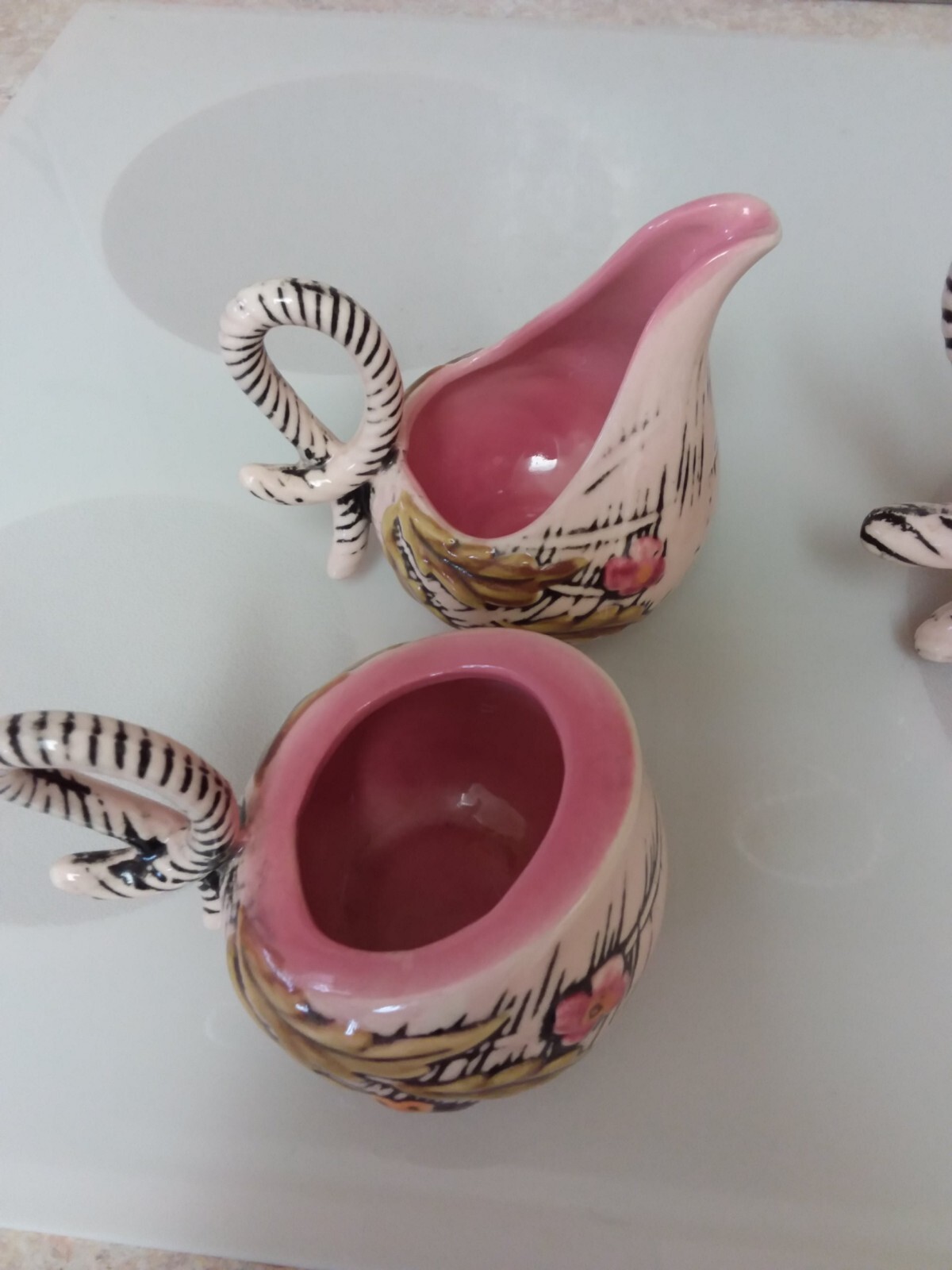 Vintage Hull Art Pottery "Blossom Flite" Tea Pot, Creamer, Sugar, ca. 1955 Hull - фотография #6