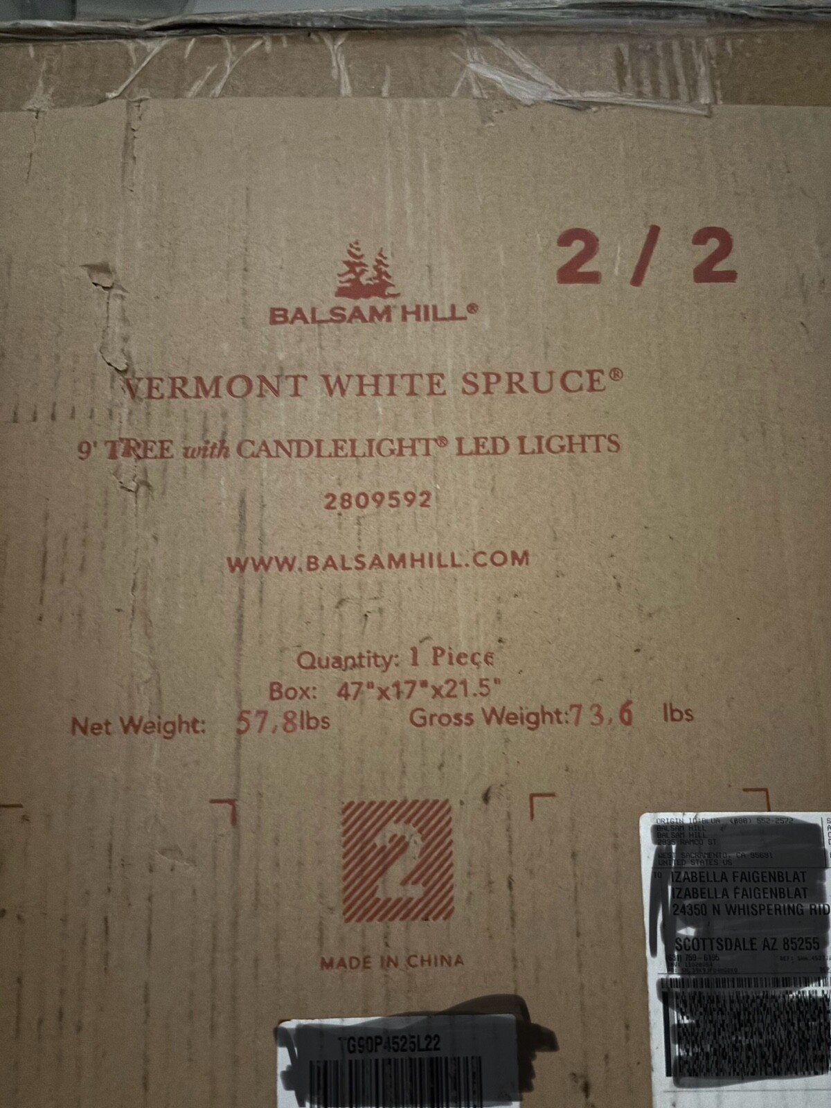 Balsam Hill Vermont White Spruce Christmas tree 9ft Balsam Hill - фотография #2