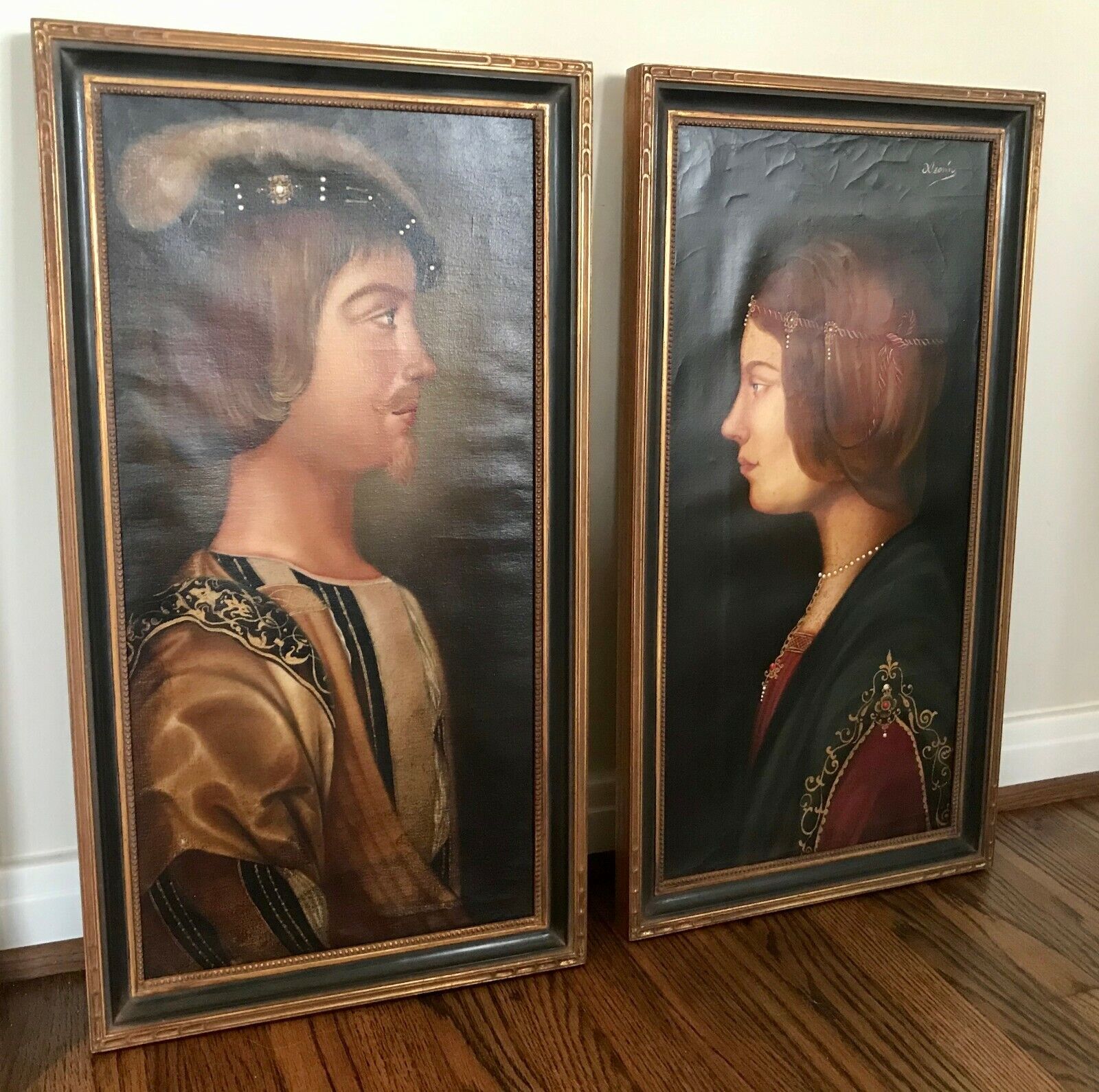 "Prince and Princess" - pair of original oil paintings by Azarin of Peru Без бренда - фотография #2