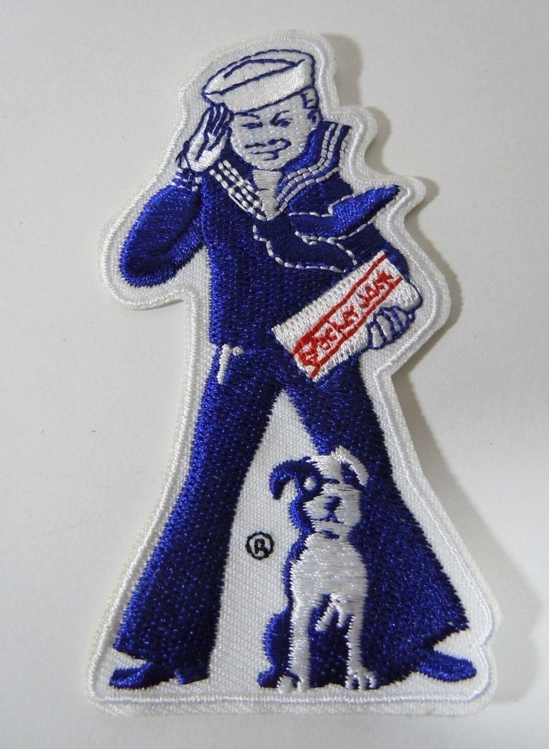 CRACKER JACK'S "Sailor Jack and Bingo" Embroidered Iron-On Patch - 3.5" Без бренда