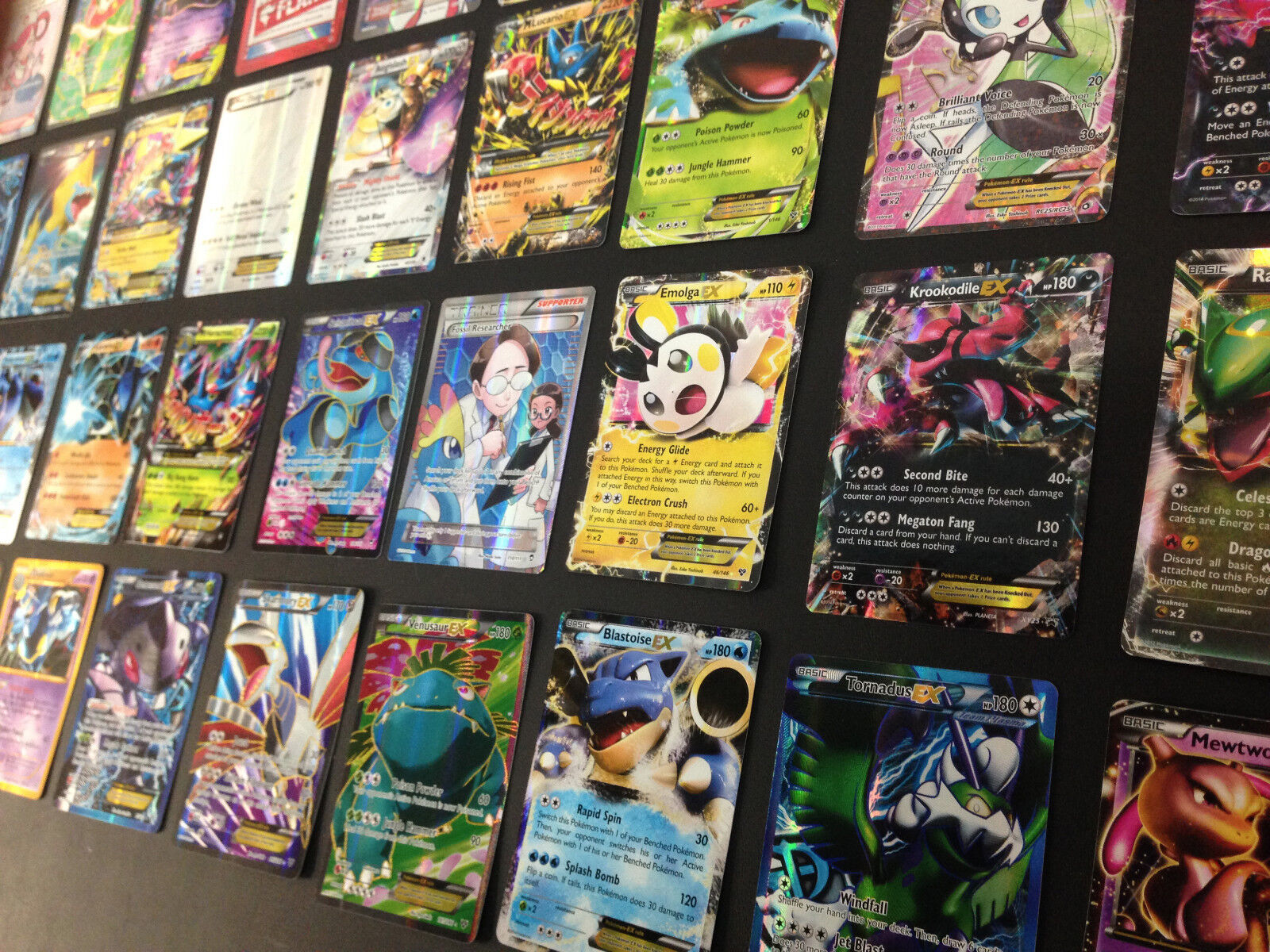 Pokemon Card Lot 100 Official TCG Cards Ultra Rare Included EX GX V MEGA + HOLOS Без бренда - фотография #11
