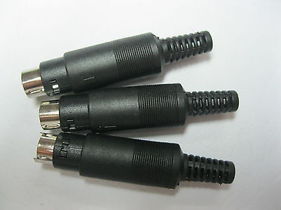 5 pcs 5 Pin Mini DIN Plug Male Connector with Plastic Handle New SL - фотография #2