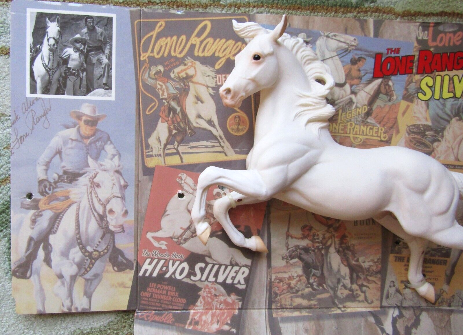 SILVER ~   Lone Ranger's  Famous White Stallion  --  NO VHS Tape  --  Horse only Breyer - фотография #4