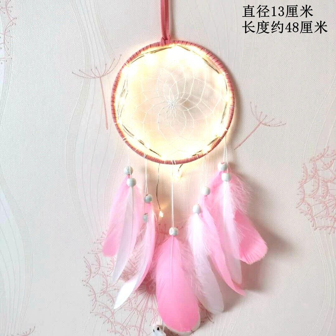 4pcs LED Light Dream Catcher Feathers Car Bedroom Home Hanging Decor Ornaments Unbound Does Not Apply - фотография #6