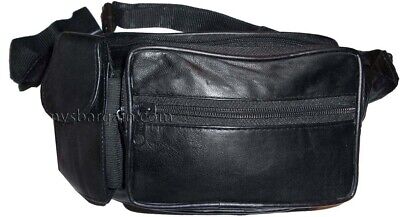 Lot of 10 leather waist pouches waist bag leather bag black leather fanny pack Unbranded - фотография #6