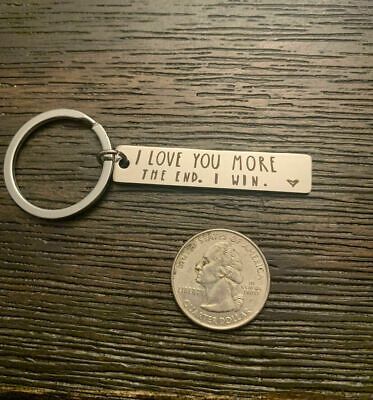 Stainless Steel I Love You More The End I Win Keychain Gift for Couples Lover Unbranded Does Not Apply - фотография #10