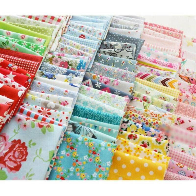 100Pcs 100% Cotton Assorted Quarters Bundle Quilt Quilting Fabric Sewing DIY US Unbranded Does Not Apply - фотография #3