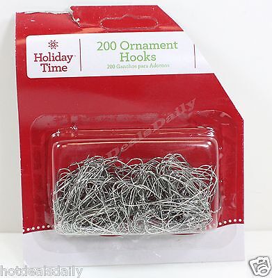 600 SILVER WIRE ORNAMENT HOOKS APPROX 1” LOT OF 3 PACKS OF 200 EACH Без бренда