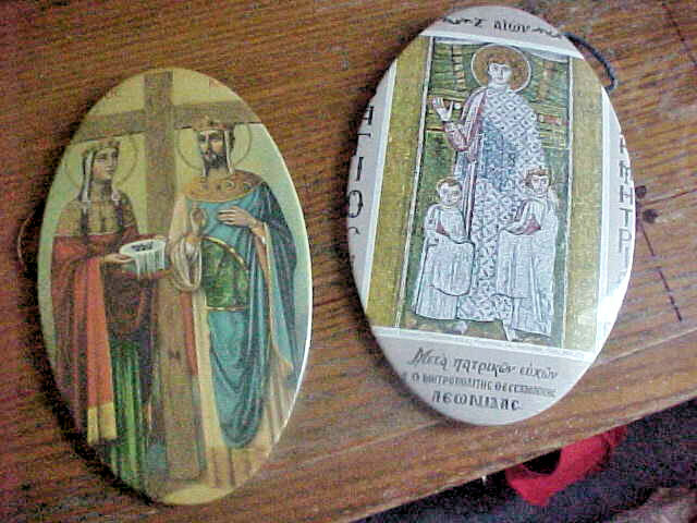 Vintage Christian Religious Metal Oval Medallions (2) Без бренда
